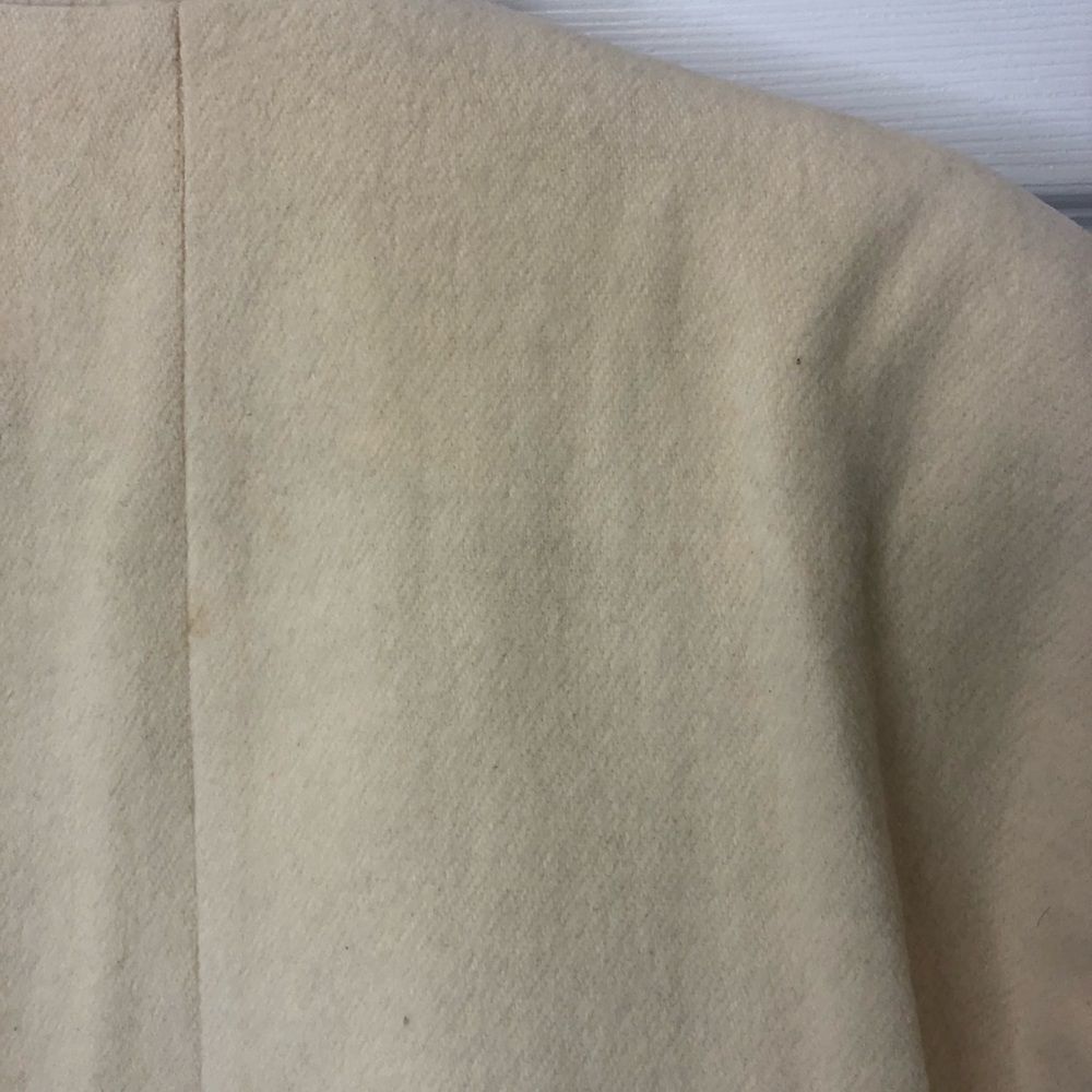 Vintage Dilards Country Pacer cream waist length pea coat, size 14/16 - Picture 6 of 15